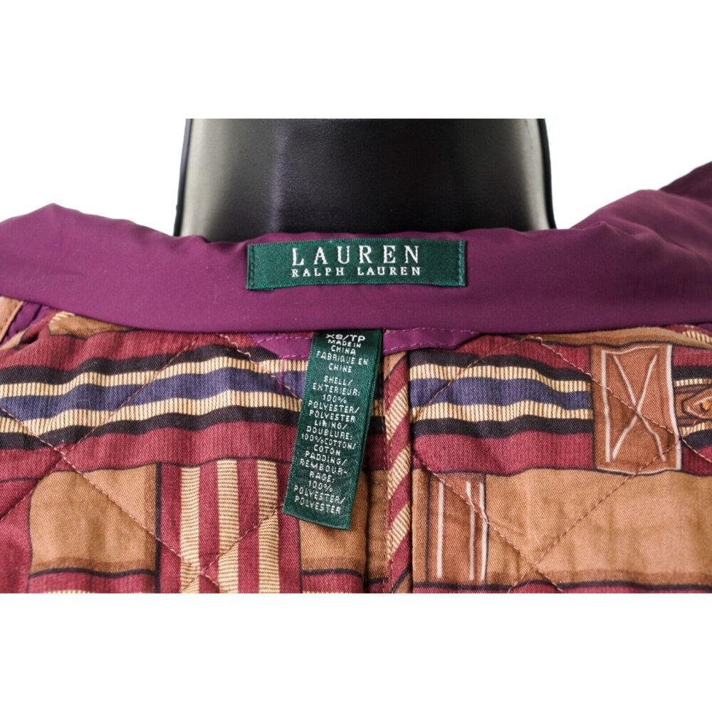 LAUREN Ralph Lauren Purple Quilted Jacket with Buckle Collar - Picture 6 of 16
